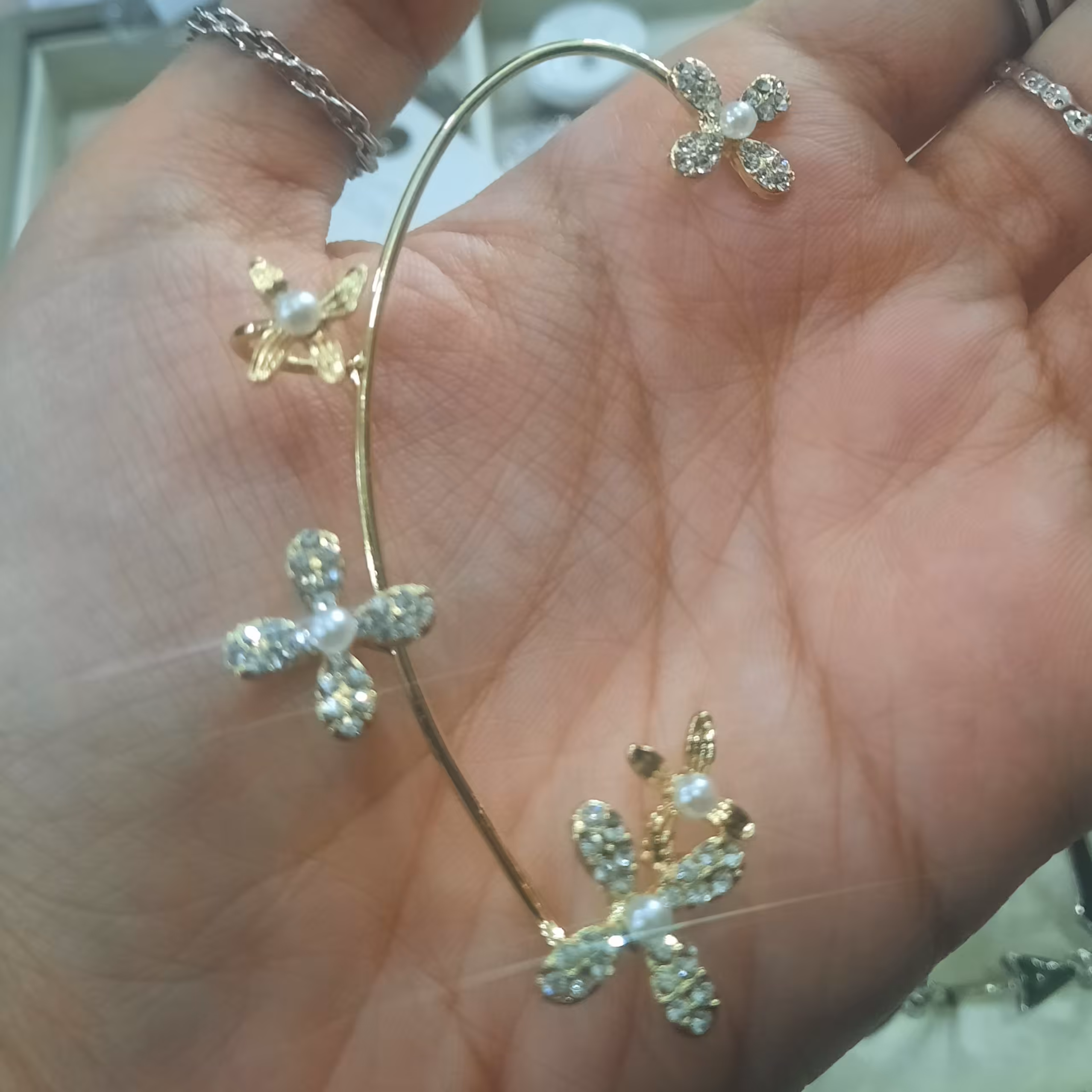 گوشواره طلایی ایرکاف بدون نیاز به سوراخ