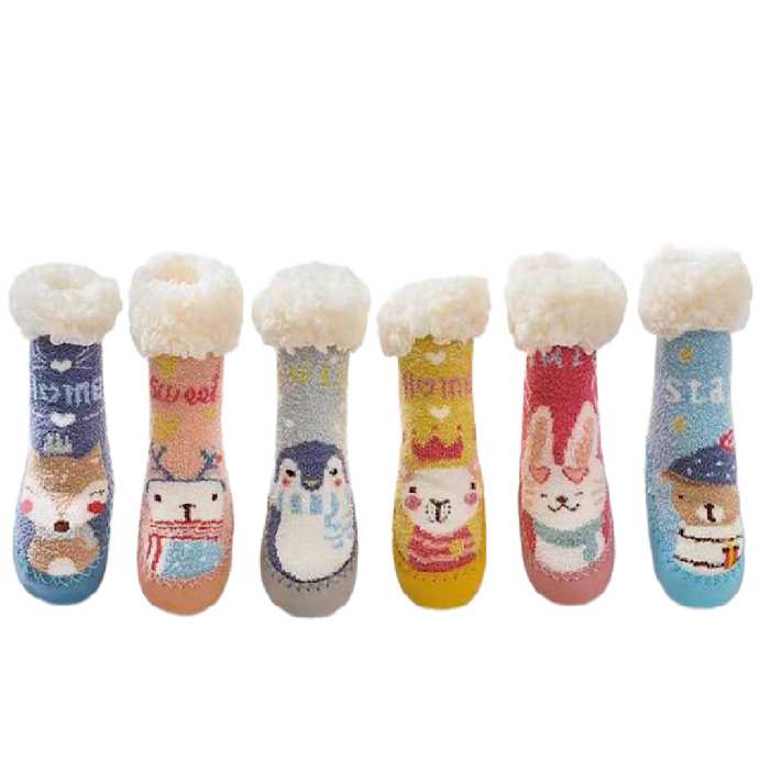 جوراب  ساق دار کف چرم طرح پاپوش