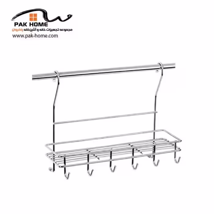 جا ادویه و جا کفگیر آویز کروم آدلان A213