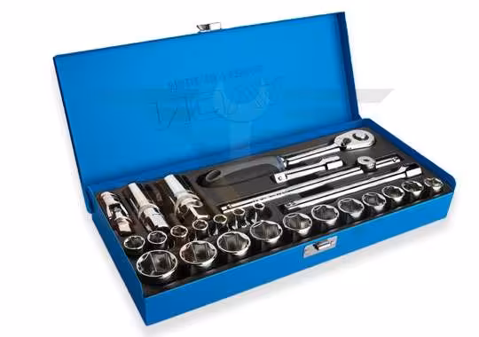 جعبه بکس نووا 25 پارچه  3/8 اینچnova nts 7400