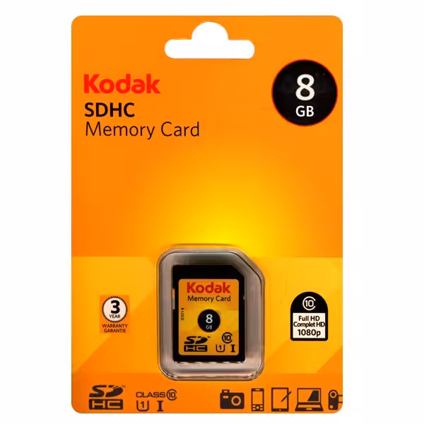 کارت حافظه اس دی اچ سی کداک با ظرفیت 8 گیگابایت