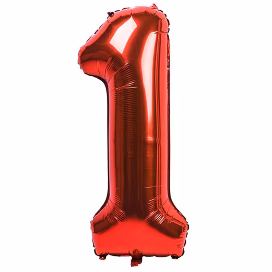 بادکنک فویلی عدد قرمز 32 اینچ شماره یک