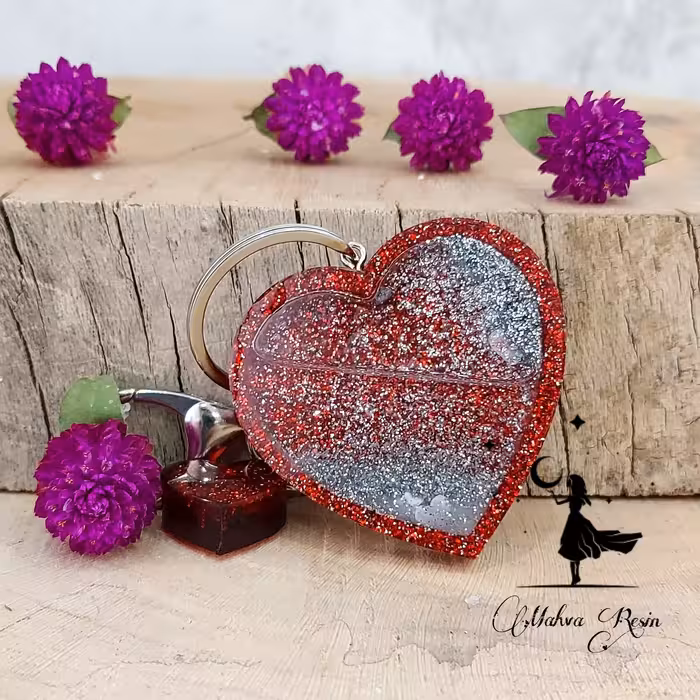 جاسوئیچی آکواریومی رزینی طرح قلب