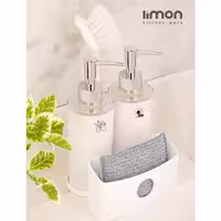 جا مایعی استوانه دوقلو مارک لیمون (رنگ وانیلی طلایی، طوسی)