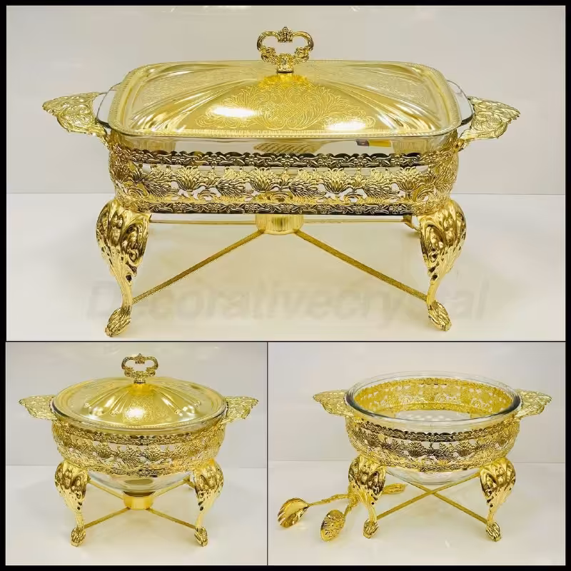 سوفله خوری طلایی ست 3تایی باهم