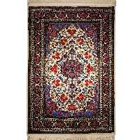 فرش دستبافت دو متری طرح گل سرخ بیجار کد 245