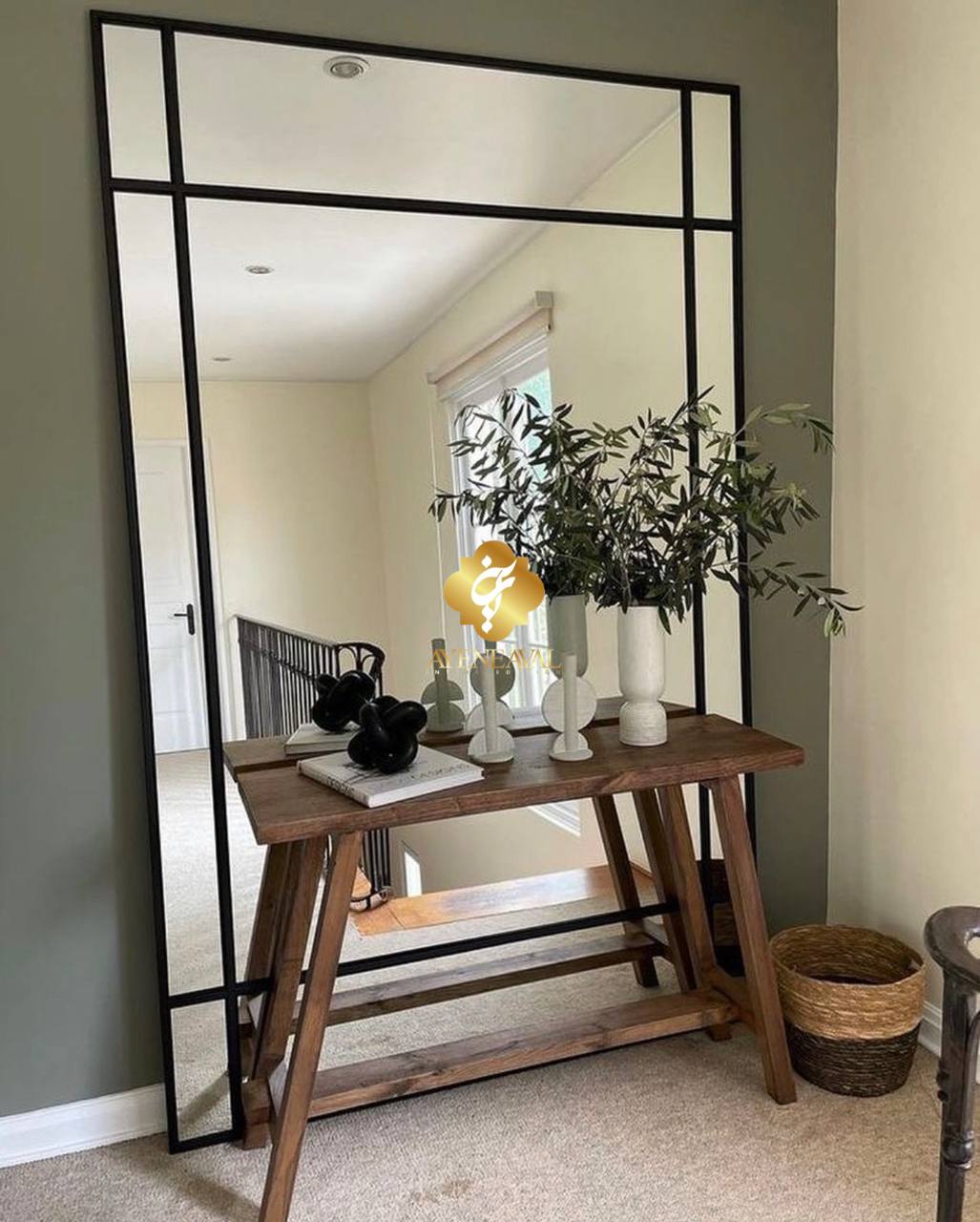 آینه قدی مدل نسیم | ابعاد 120 * 180 | قاب فلزی - آینه اول