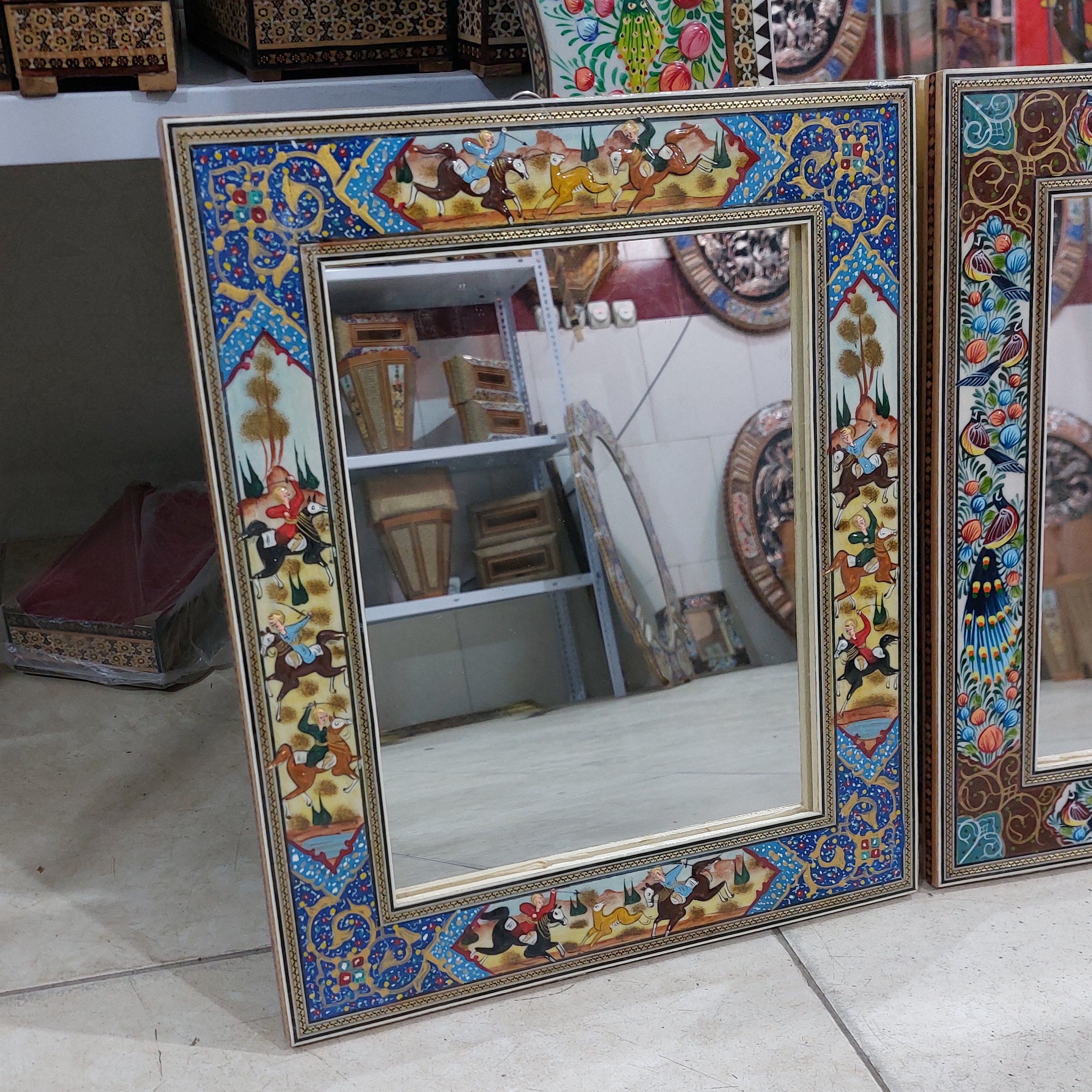 آینه رو نقاشی طرح شکار