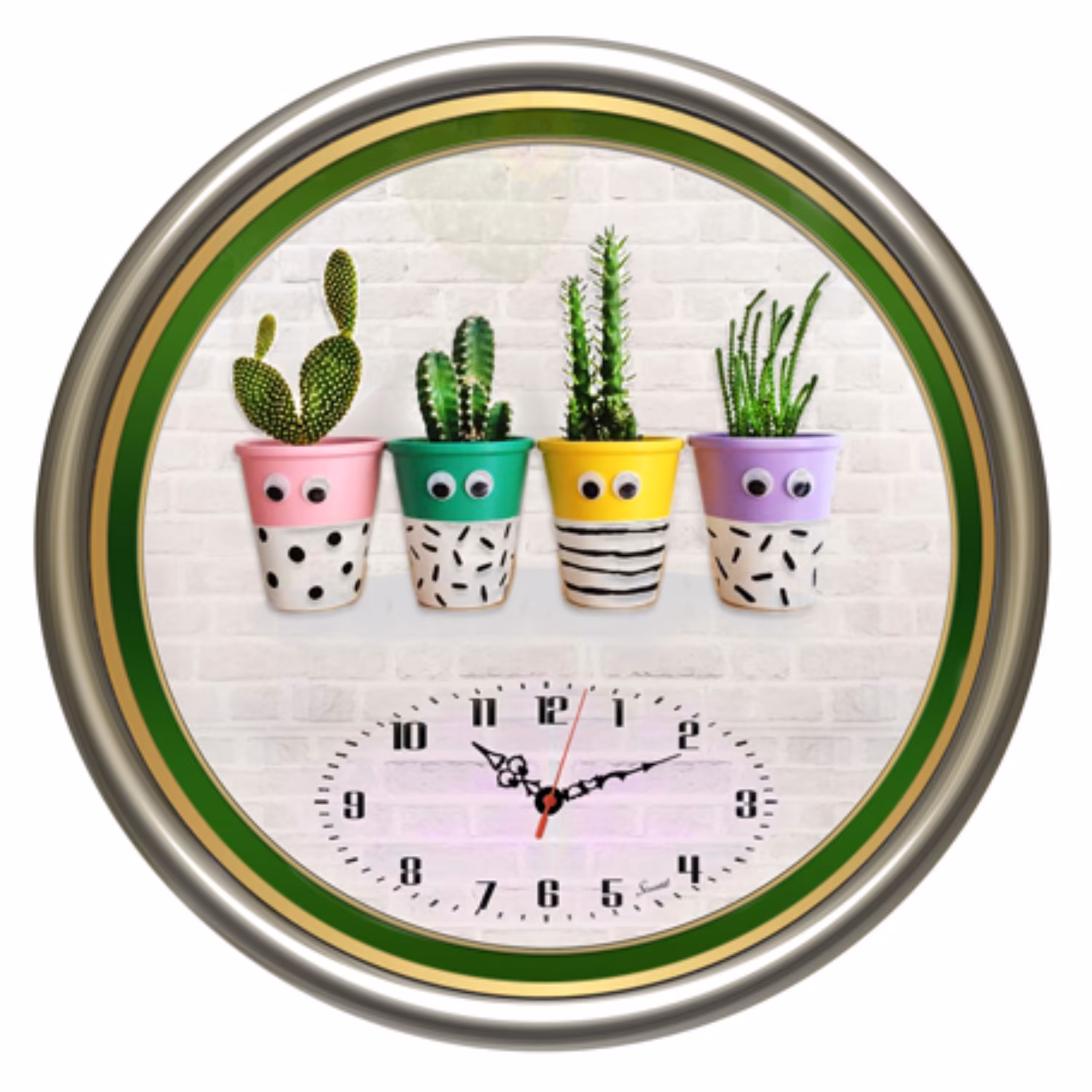 ساعت رومیزی دیواری طرح کاکتوس کد 162