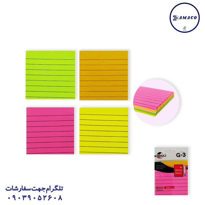 نوت 76*76 خط دار فسفری(3*3)