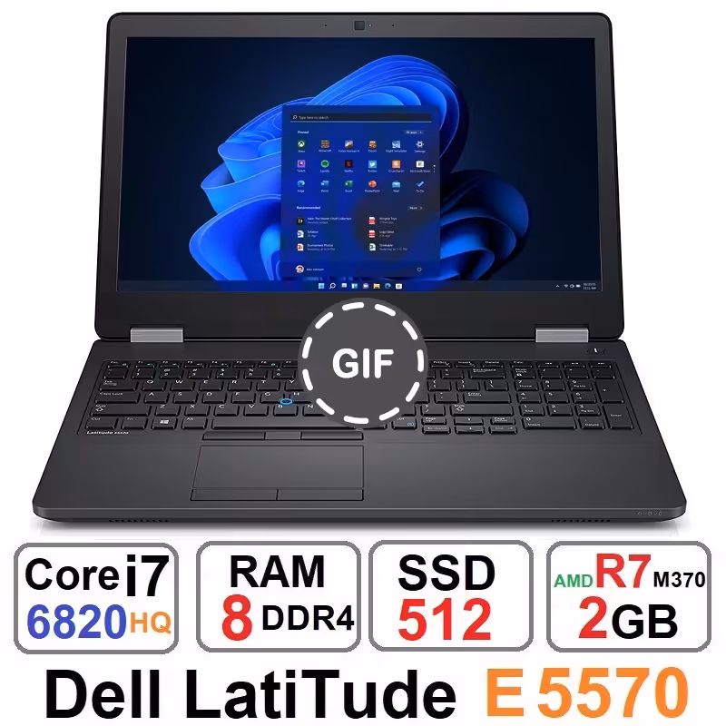 لپ تاپ دل Dell Latitude E5570 Core i7 6820HQ و SSD 512
