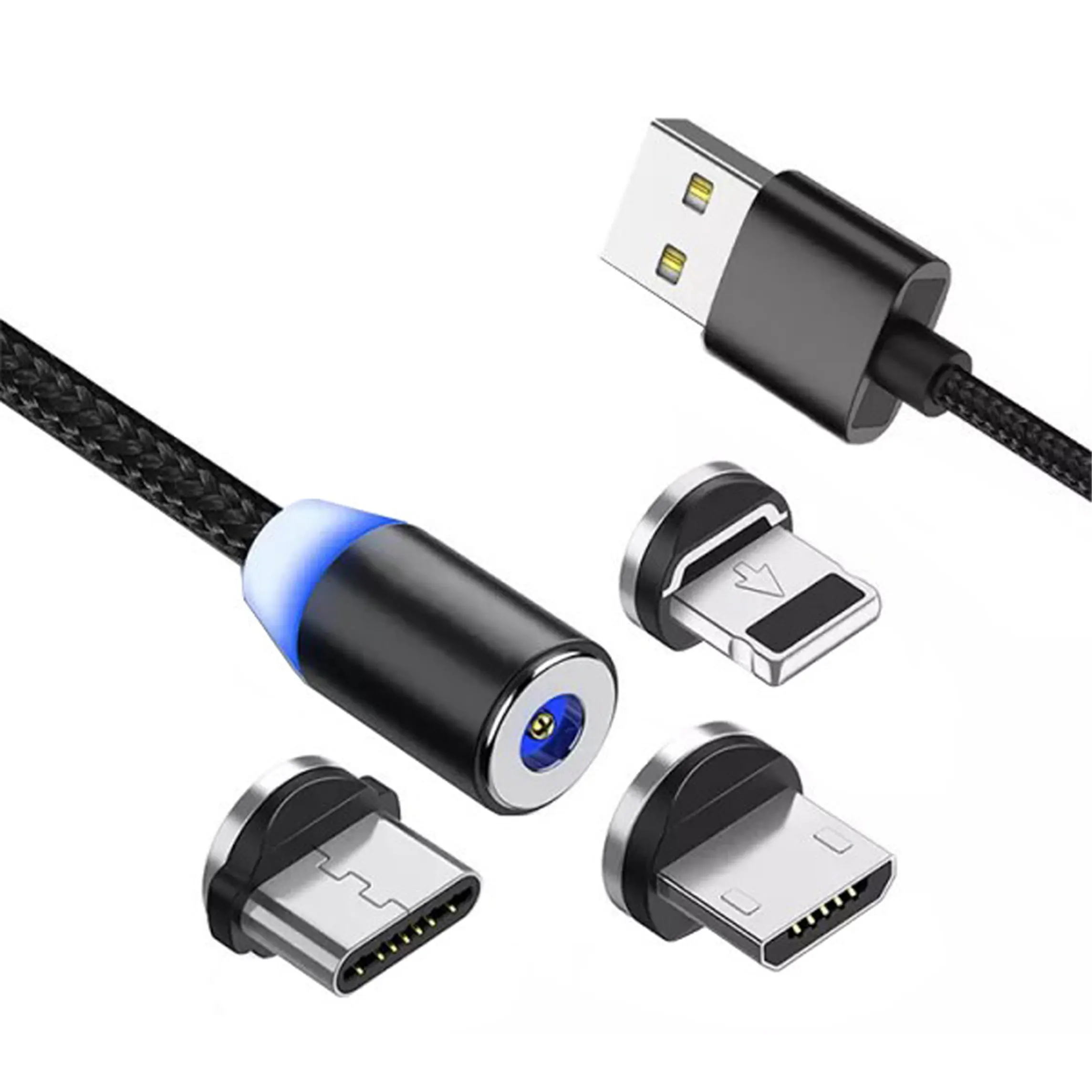 کابل شارژ 3 سر مگنتی فست شارژ Tranyoo XS4 - آرمان استور