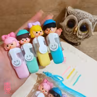 پک چهار تایی هایلایتر عروسکی سر مدادی دار