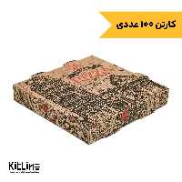 جعبه پیتزا کاغذی طرح پیزا 30 سانتیمتری (کارتن 100 عددی)
