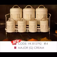 ست پاسماوری 8 پارچه برند BVK  کد 815792 رنگ کرم با چاپ طلایی 