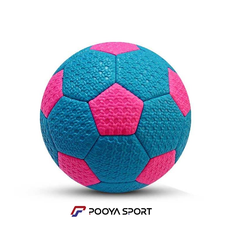 توپ فوتبال مینی لیزری آبی-صورتی