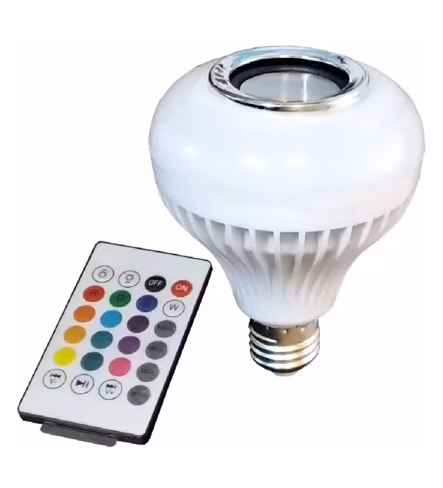 لامپ هوشمند و اسپیکر بلوتوثی مدل led music blub کد HB-61