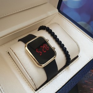 ساعت مچی ال ای دی سیاه led