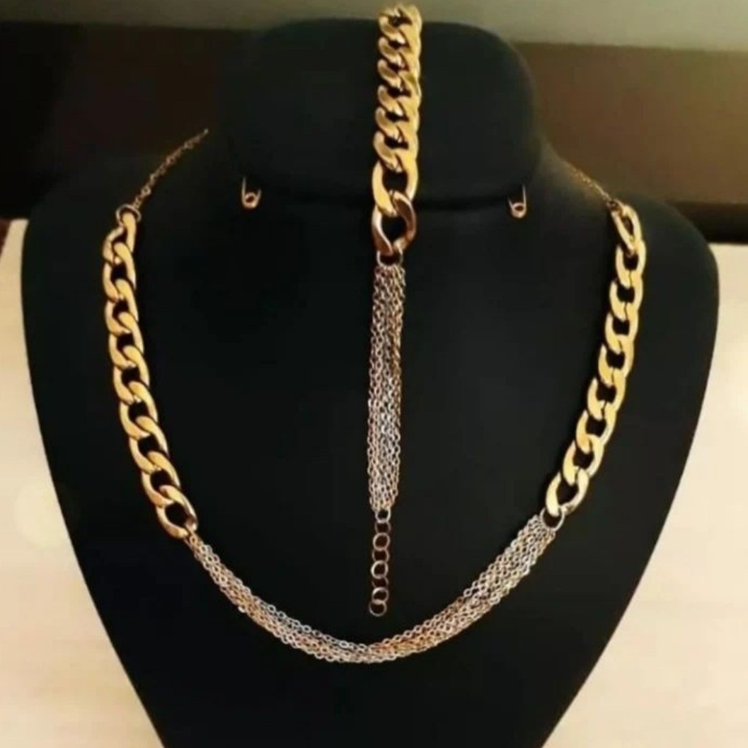 نیم ست گردنبند و دستبند طرح آرام