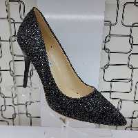 کفش مجلسی زنانه پاشنه ده سانت میخی مشکی رنگ مارک جیمی چو Jimmy Choo خارجی فول پک