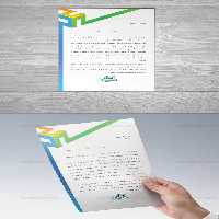 طرح لایه باز سربرگ شرکتی A4 با فرمت PSD - گرافیک با طعم تربچه