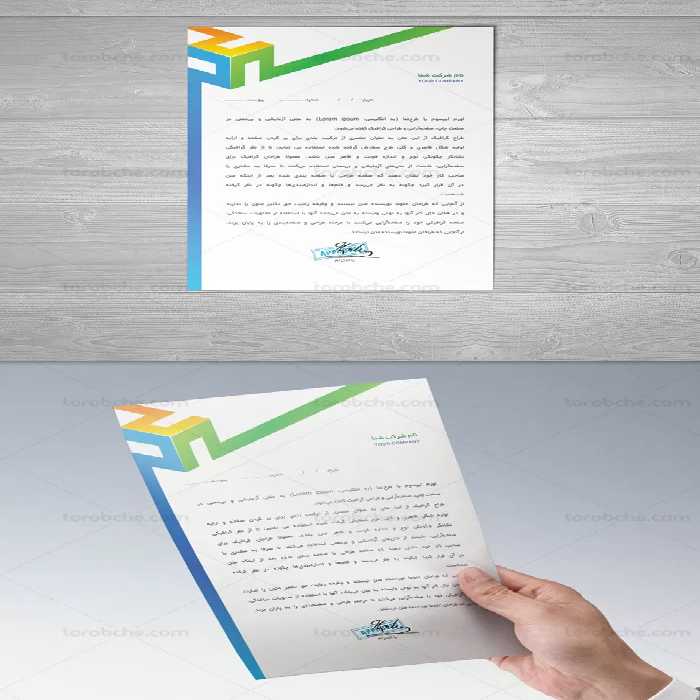 طرح لایه باز سربرگ شرکتی A4 با فرمت PSD - گرافیک با طعم تربچه