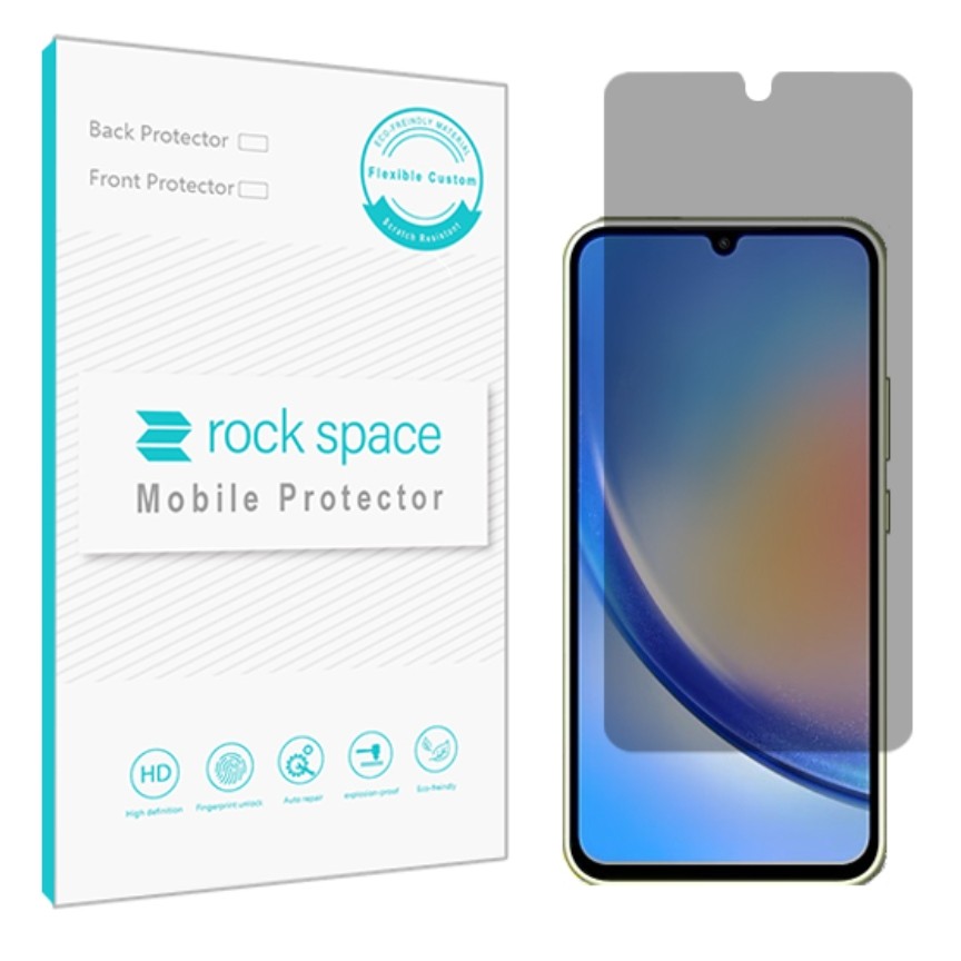 گلس پرایوسی (حریم شخصی)نانو و ضد ضربه گوشی سامسونگ Galaxy A34 5G برند راک اسپیس