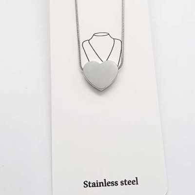 گردنبند قلب برجسته ماری