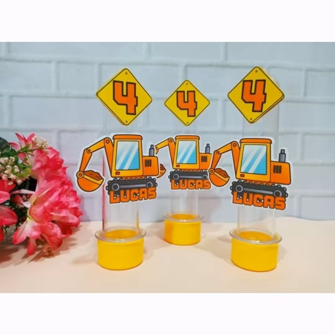 پک 3 عددی لوله اسمارتیز با گیفتهای تولد تم پسرانه ساخت و ساز 