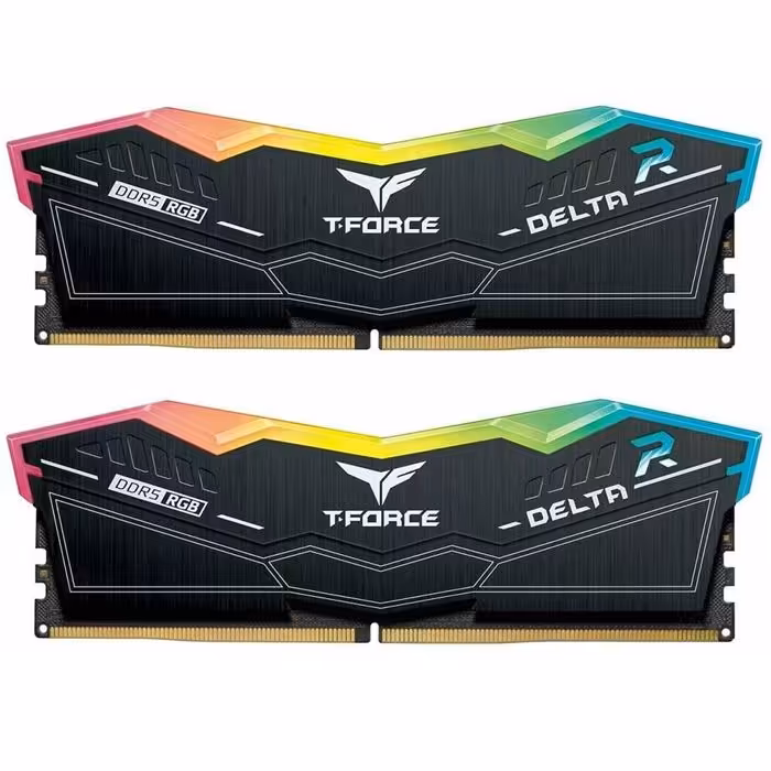 رم تیم گروپ مدل T-Force DELTA RGB DDR5 32GB Dual 6400MHz CL32