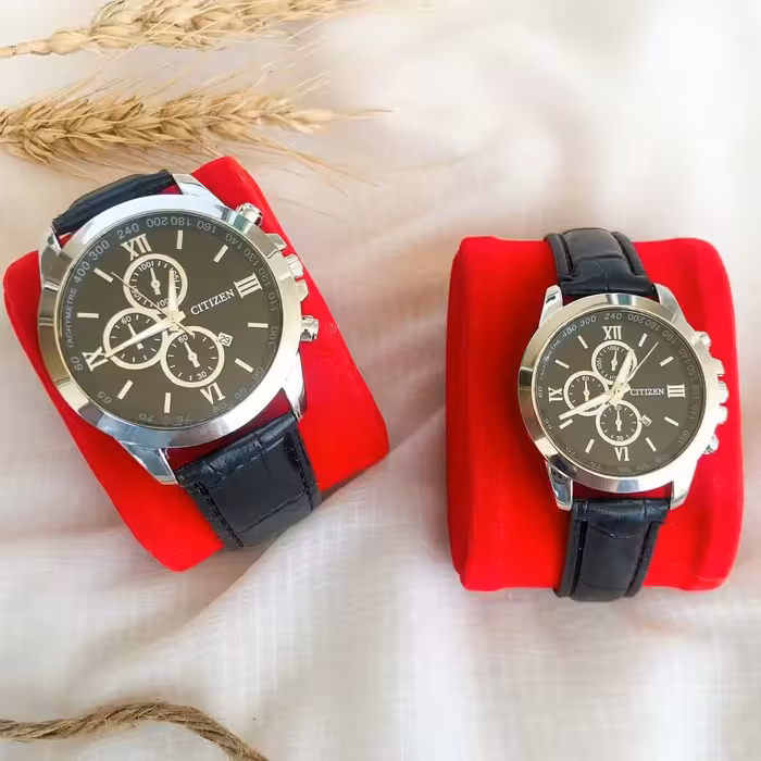 ست ساعت مچی زنانه مردانه سیتیزن طرح کرنو دارای ضمانت CITIZEN
