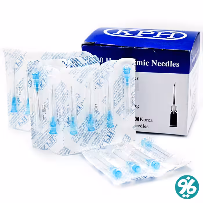 سرسوزن آبی گیج 23 آوا بسته 100 عددی