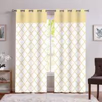 پرده پانچ ساده کرمی سفید SA-5901