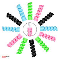 محافظ کابل سیلیکونی مدل فنری بسته 4 عددی