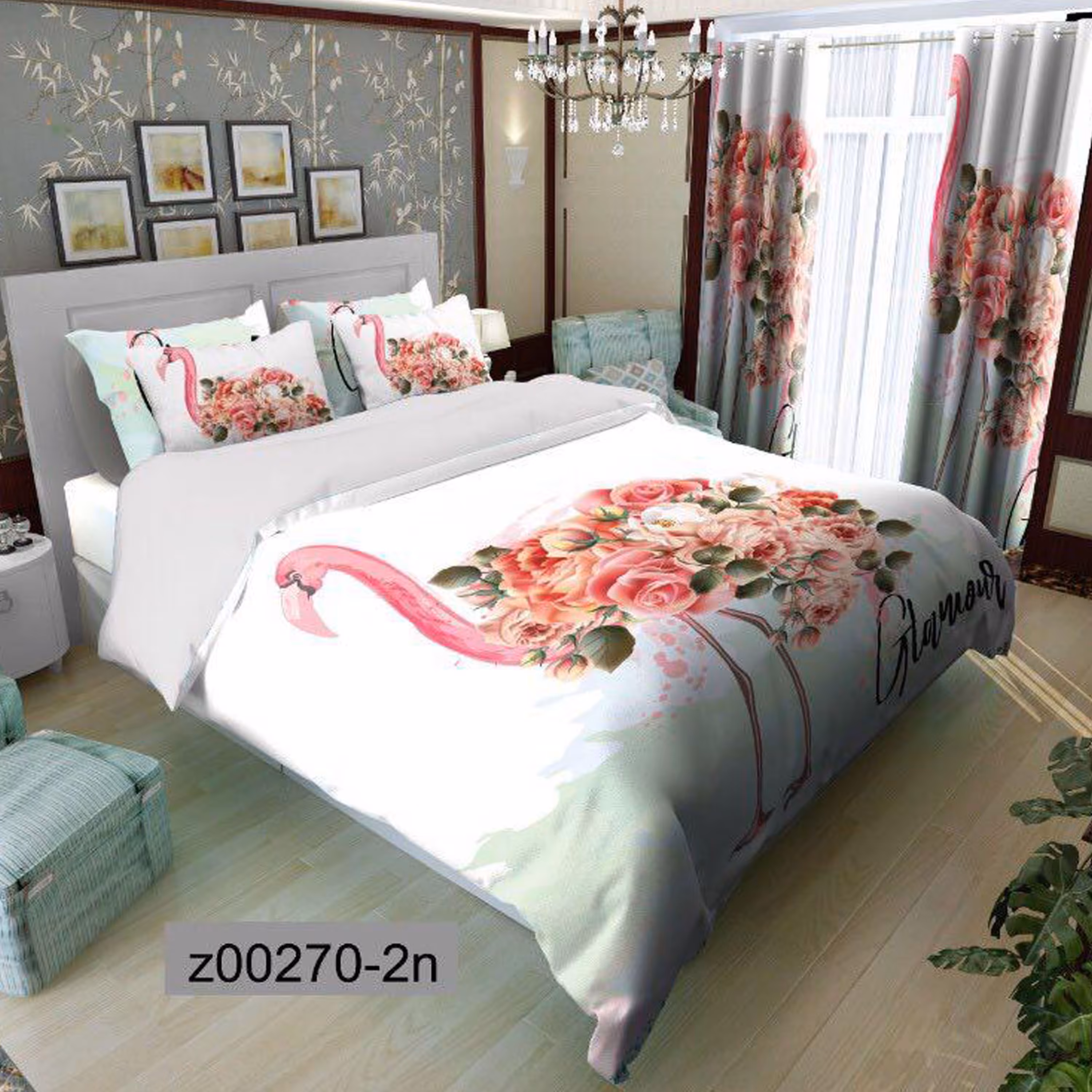 سرویس روتختی 2 نفره تنسل چاپی برندترک لند(Turk Land) z 270