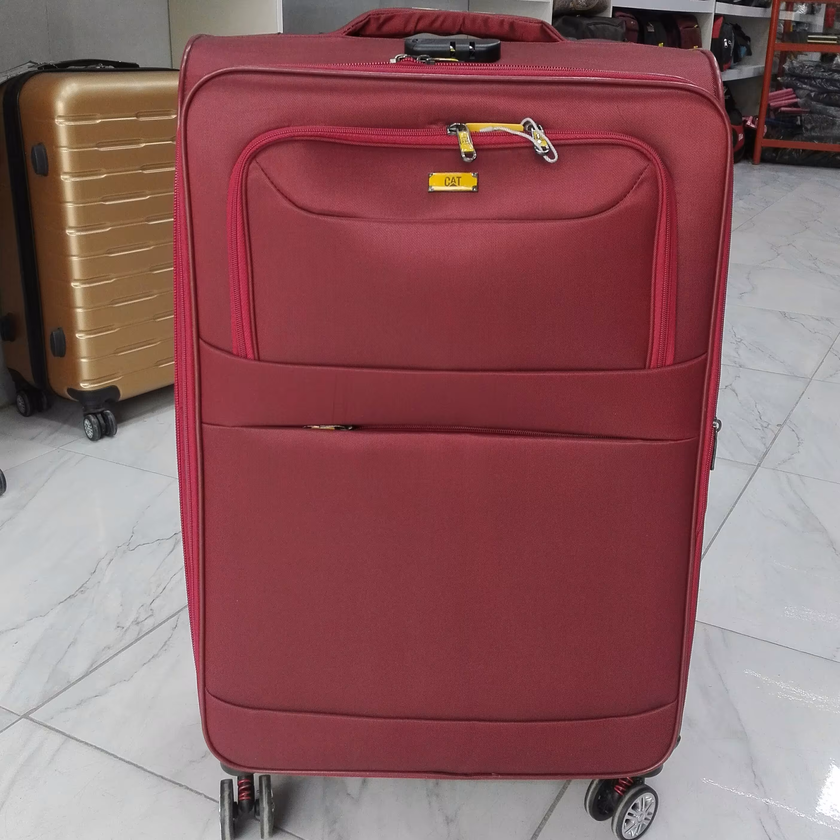 چمدان چهار چرخ دسته فلزی اعلا ، چرخ فنری ، سایز بزرگ