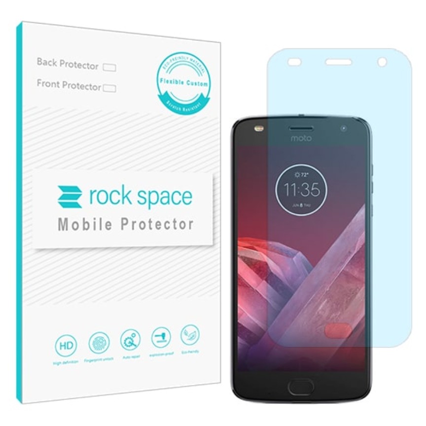 گلس نانو هیدروژل آنتی بلو و ضد ضربه گوشی موتورولا Moto z2 play برند راک اسپیس 