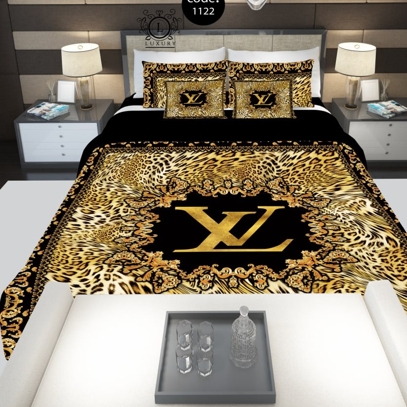 سرویس  روتختی دونفره 8تکه چاپی قابل ست با پرده با انتخاب جنس پارچه کد 1122