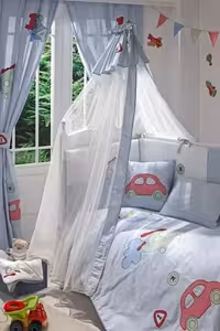 پشه بند توري بالاي تخت كودك مدلviaggio