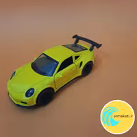 ماکت پورشه زرد عقب کش متفرقه فلزی موزیکال