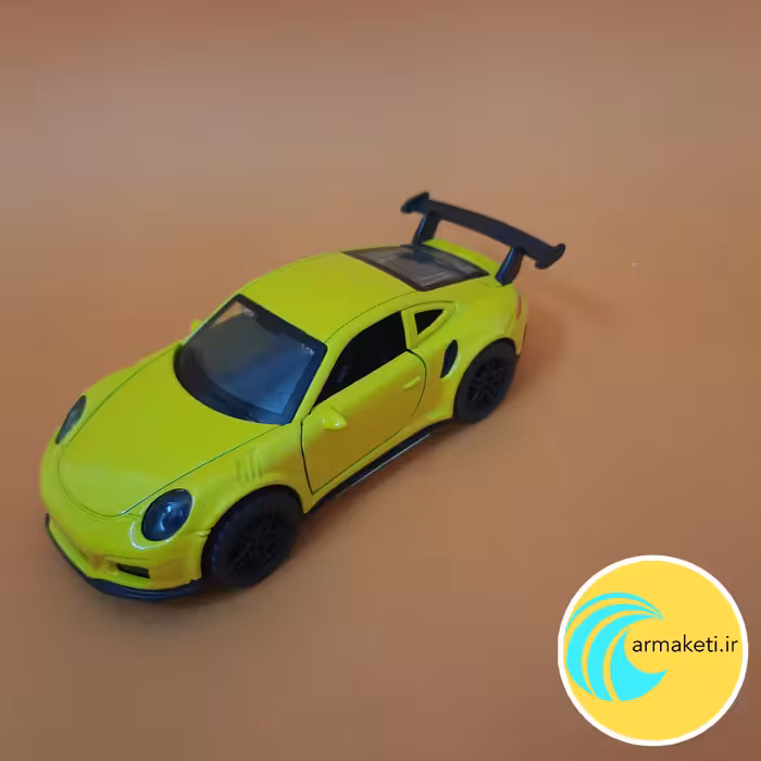 ماکت پورشه زرد عقب کش متفرقه فلزی موزیکال