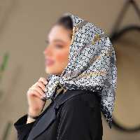 باندانا یا مینی اسکارف نخی طرح گوچی رنگ سفید و مشکی ارسال رایگان 