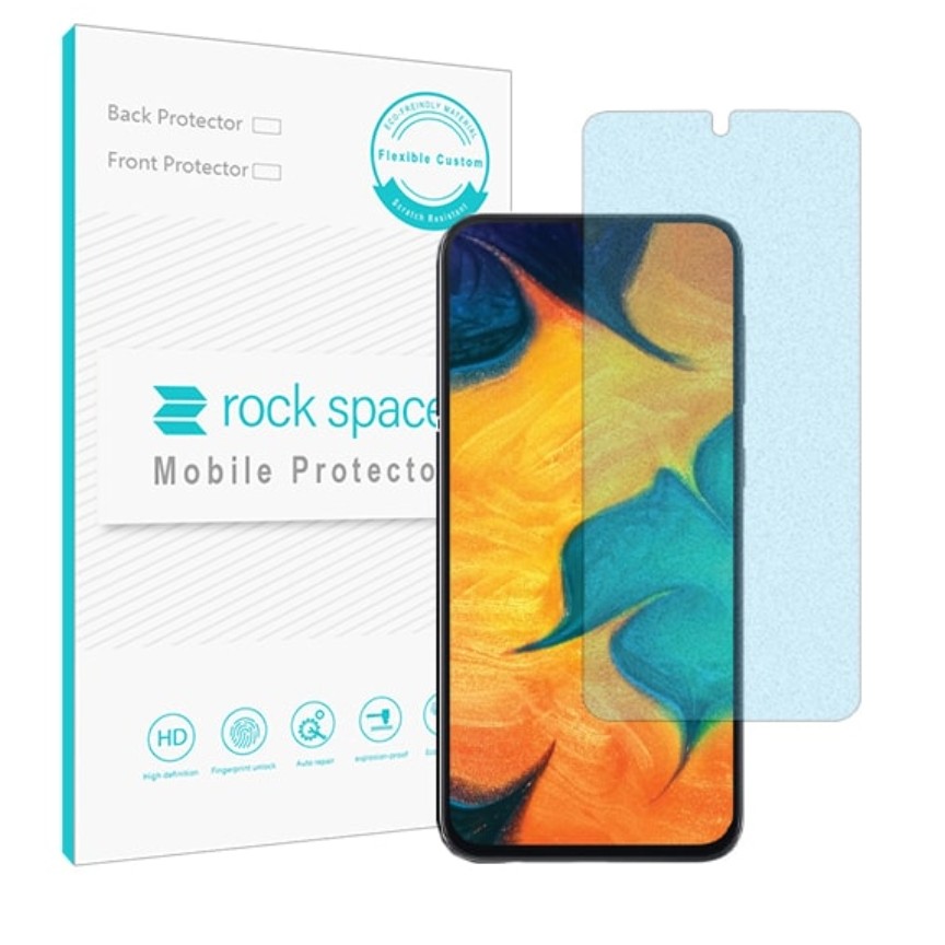  گلس نانو مات بلوکات (ضد اشعه آبی) و ضد ضربه گوشی سامسونگ A30 برند راک اسپیس


