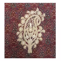 پارچه ی قاب ترمه ملیله دوزی آماده ی قاب گرفتن کد 05 - ترمه ی ابریشمی اعلا اندازه ی 40 در 38