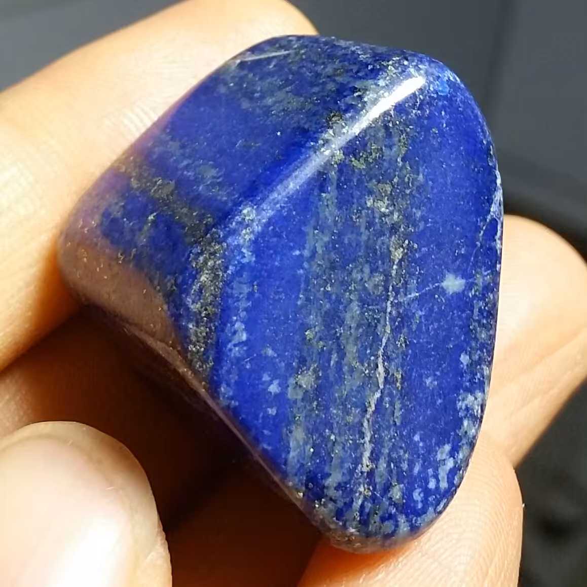 تامبلر سنگ لاجورد افغان طبیعی پیریت طلایی تمام پولیش کد 11988