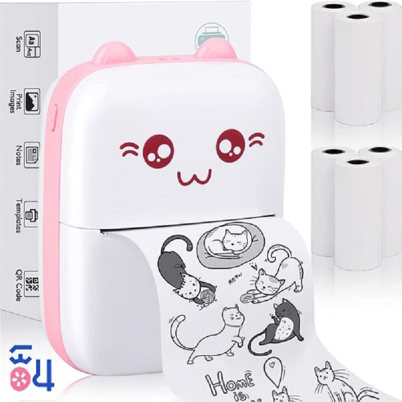 پرینتر همراه بلوتوثی طرح گربه