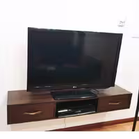 میز تلویزیون دیواری شلف مدل داتیس 120cm قهوه ای