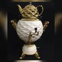 سماور پایه ثابت مشبک کرم