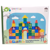 اسباب بازی ساختنی بلوک طرح دار اعداد مجموعه 52 قطعه ای