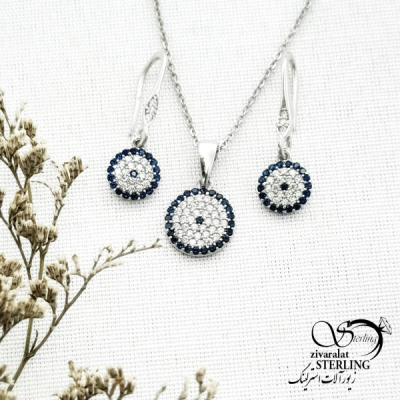 نیمست نقره چشم نظر عیار925 کد 14167